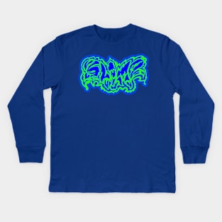 blue slime Kids Long Sleeve T-Shirt